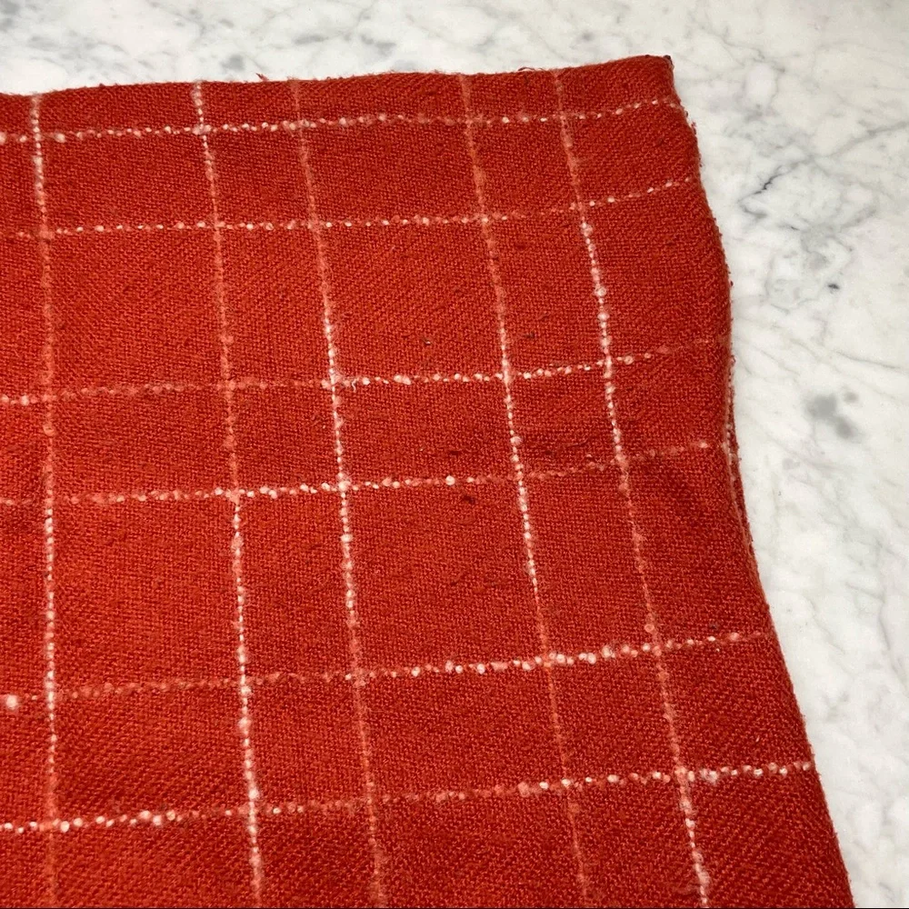 West Elm Fall Thanksgiving Decor Striped Check Print 20 x 20 in Pillow Cover